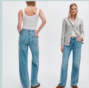 Rag & Bone Logan Featherweight Mid Rise Wide Leg Jeans Size 24 Like New Audrey